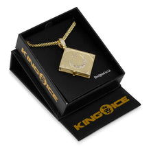 Load image into Gallery viewer, The Gold Allah Stash Book Necklace
