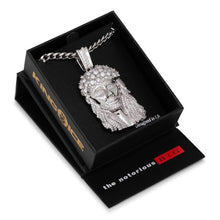 Load image into Gallery viewer, Notorious B.I.G. x King Ice -  Mini White Gold Biggie Jesus Necklace
